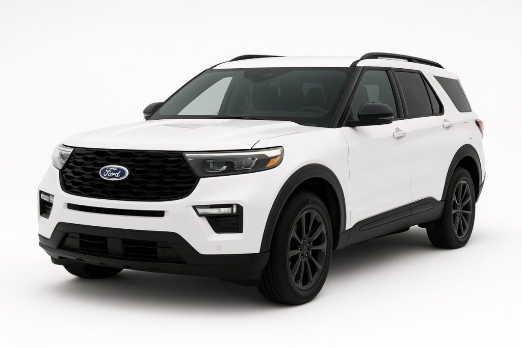 White Ford Explorer full-size SUV rental