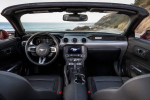 Ford Mustang Convertible rental at United Auto Rental near John Wayne Airport.